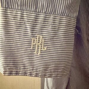 Polo by Ralph Lauren Blue and White Striped Shirt